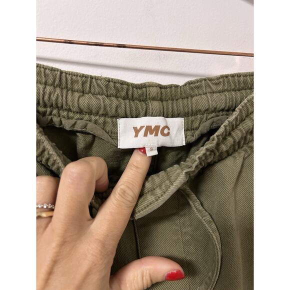 YMC Alva Skate Faded Green Trousers Size Small Loose Pants Cotton Twill - Picture 3 of 11